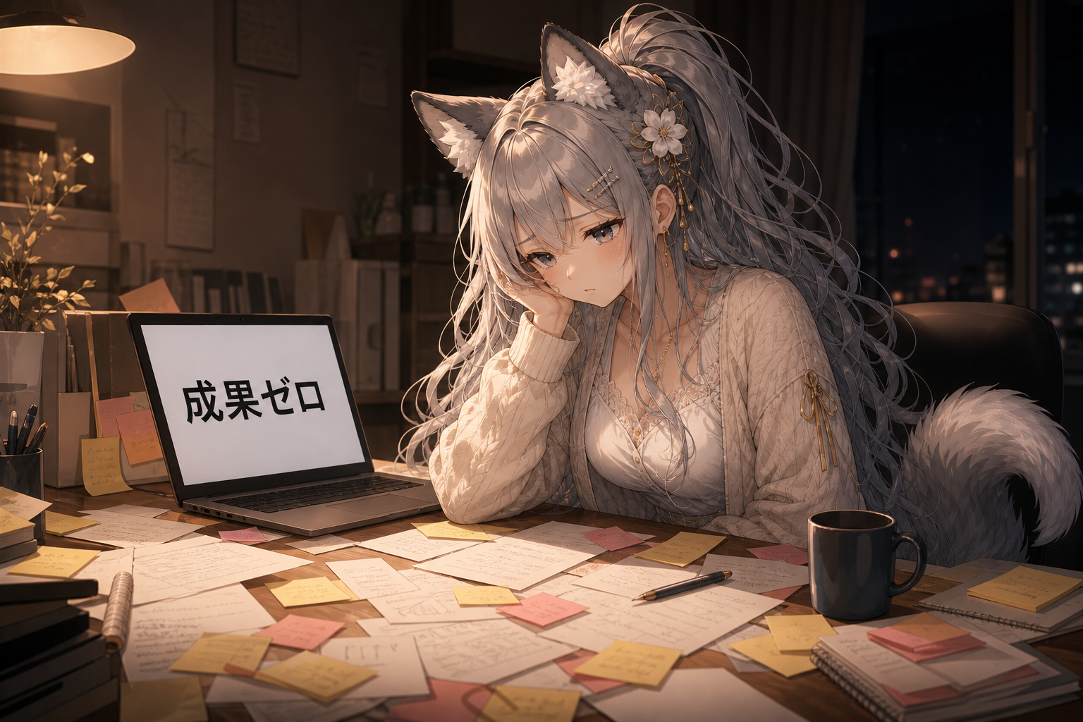 深夜に成果ゼロで疲れ果てたevahas（一生懸命の罠）