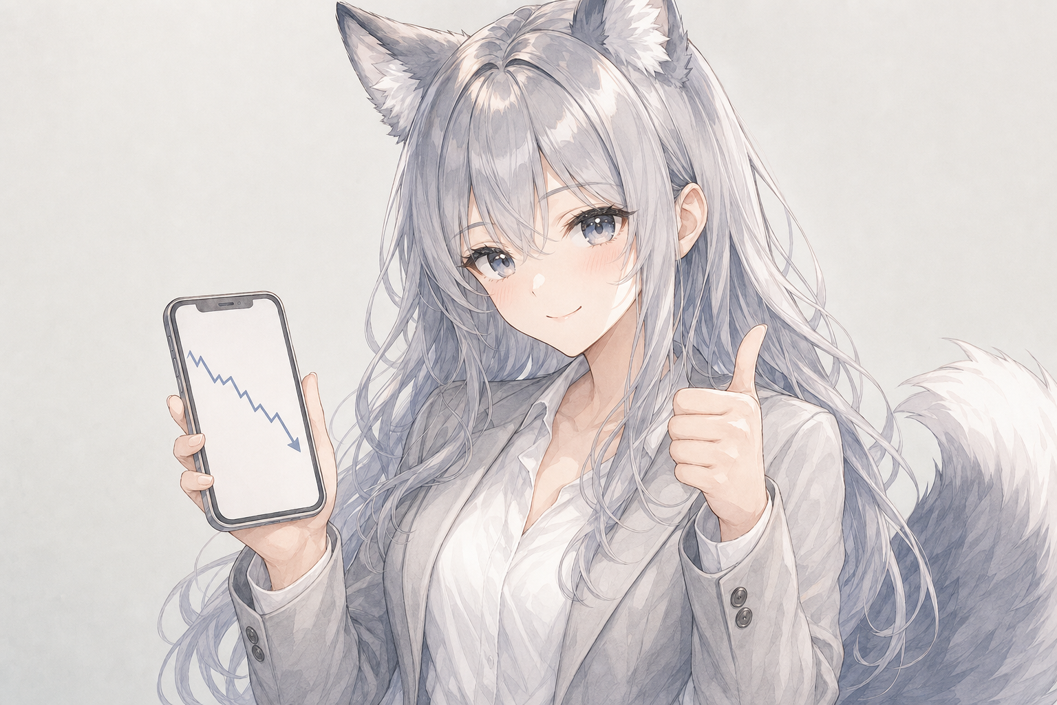 下落チャートを見ながら余裕の笑顔でグーサインのevahas